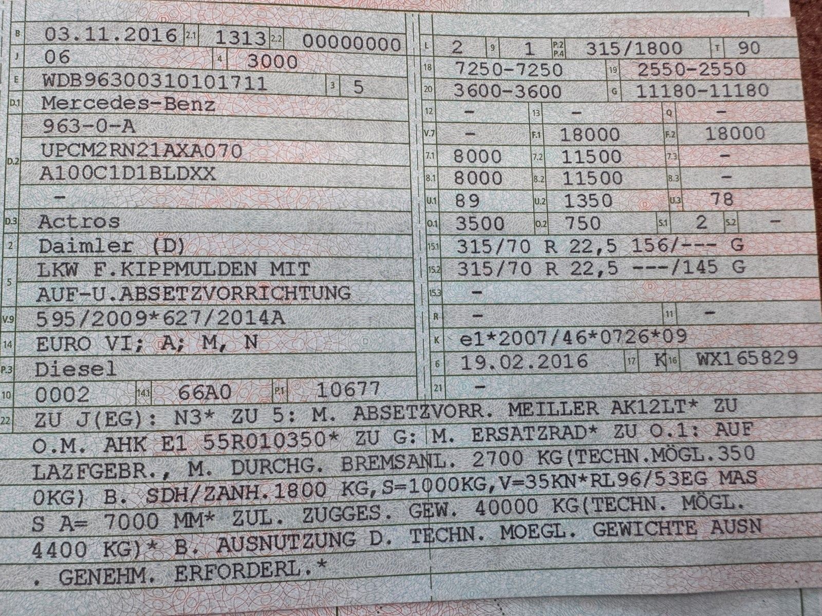 MERCEDES-BENZ – 1843 4X2 Meiller AK 12 mit Funksteuerung - Bild 2