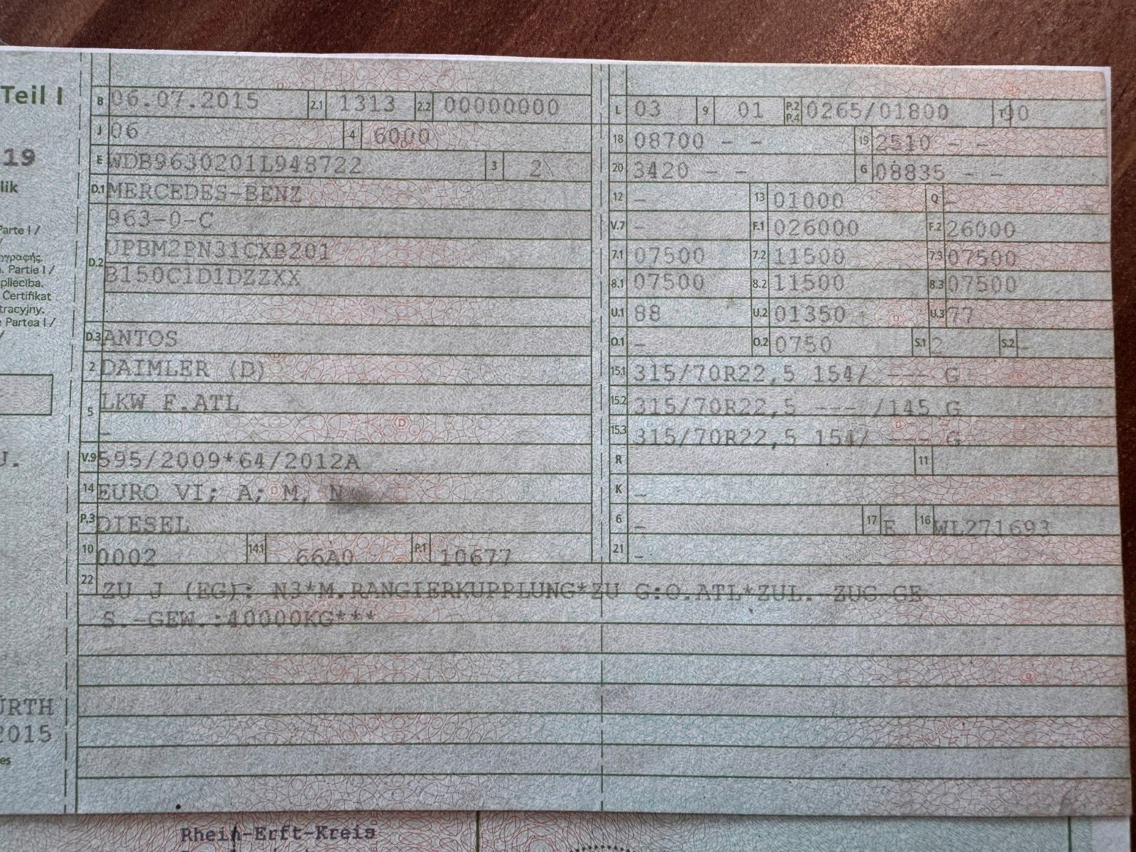 MERCEDES-BENZ – 2536 ADR Valid & kipphydraulik für Gastank - Bild 2