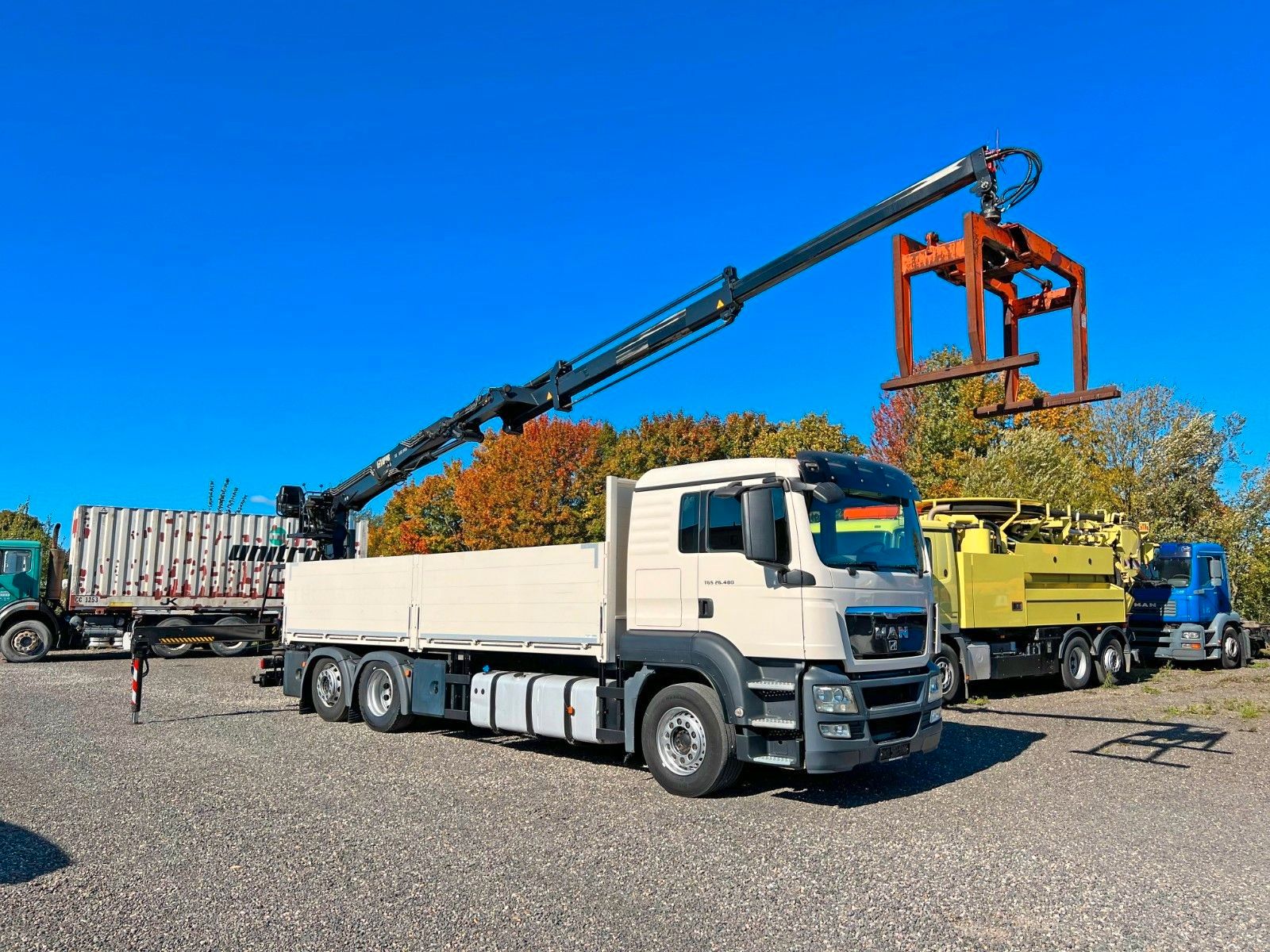 MAN – 26.480 6x2 Kran HIAB 166K | 2x hydr. +Steinzange - Bild 9