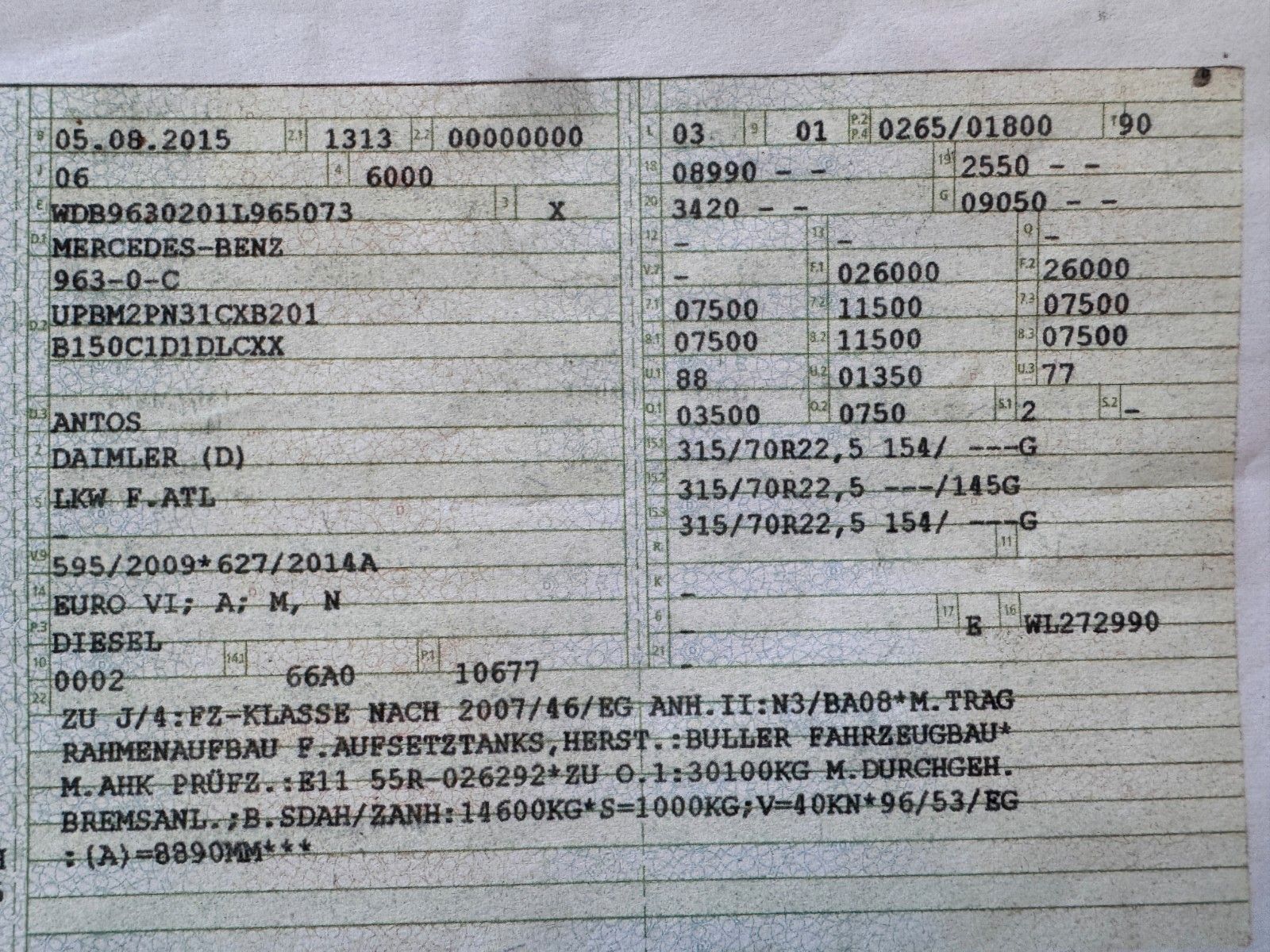 MERCEDES-BENZ – 2536 ADR Valid & kipphydraulik für Gastank - Bild 3