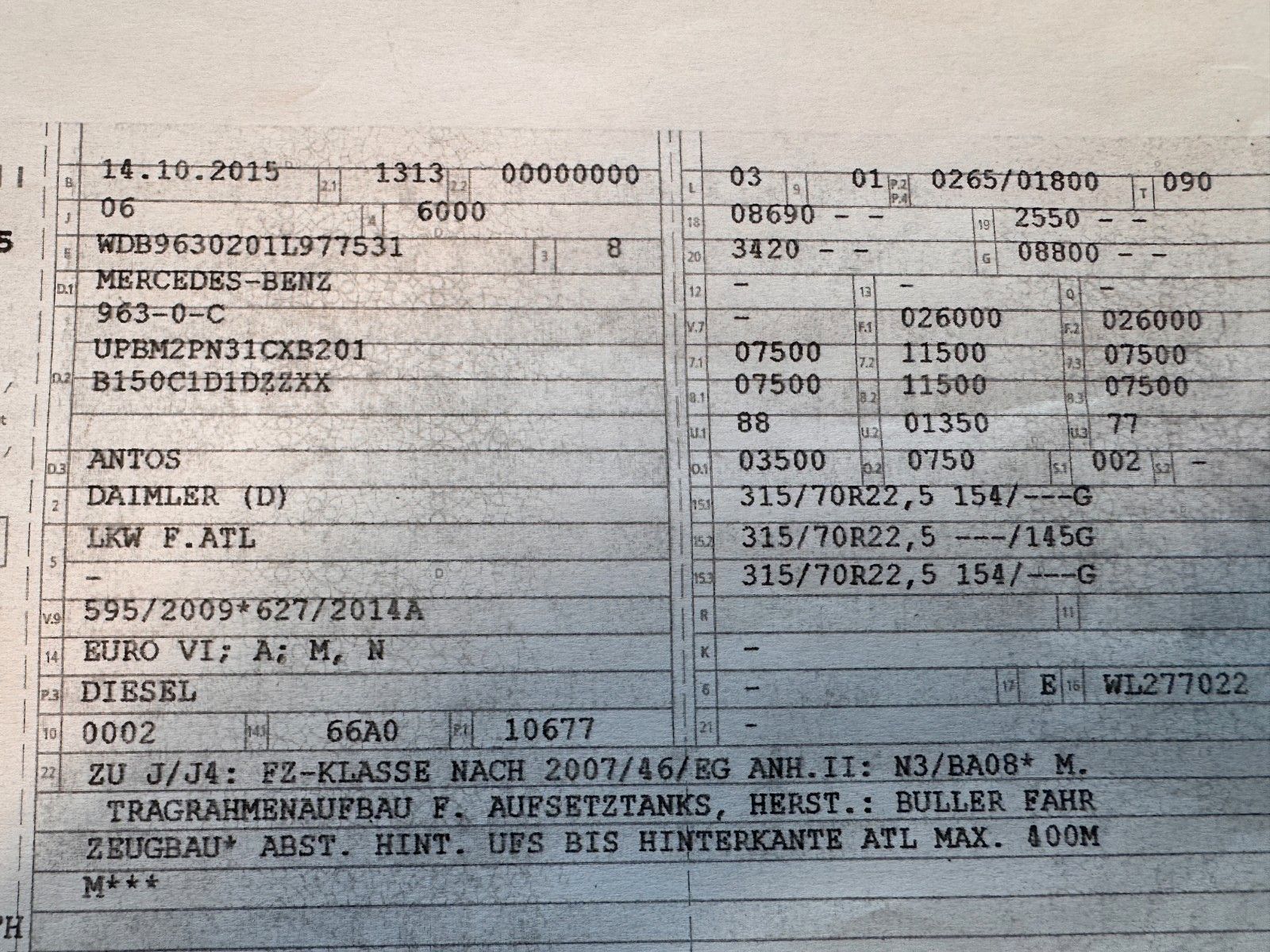 MERCEDES-BENZ – 2536 ADR Valid & kipphydraulik für Gastank - Bild 2