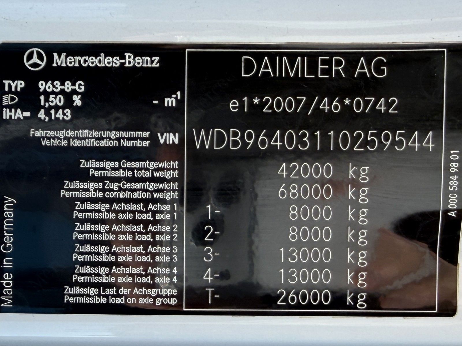 MERCEDES-BENZ – 4251 8x4 Palfinger T26A Retarder & Hardox Mulde - Bild 44