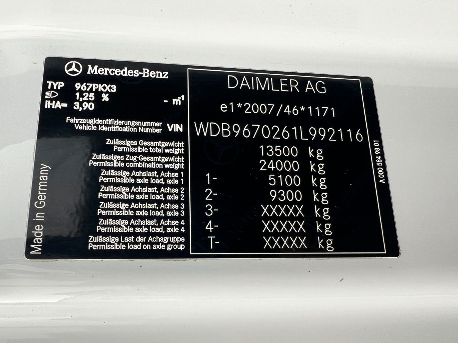 MERCEDES-BENZ – 1324 4X2 Koffer Plane 6 to. Hebebühne - Bild 6